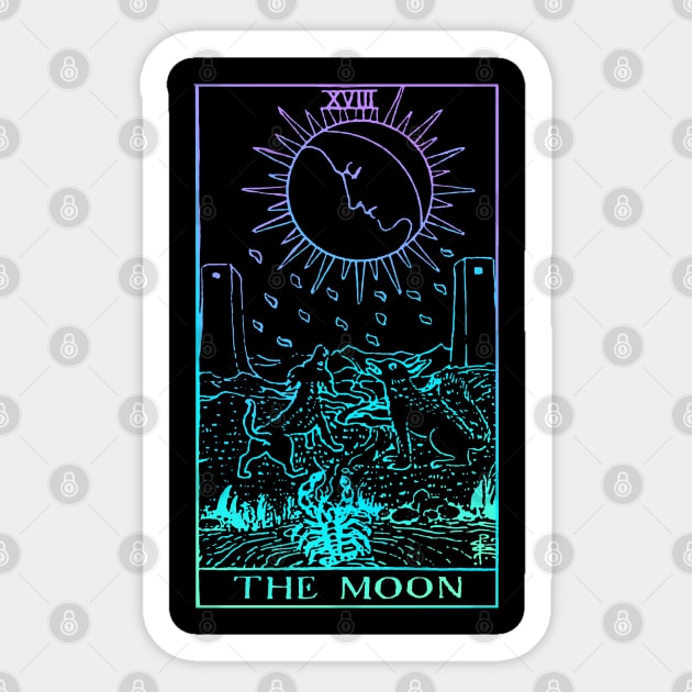 The Moon Tarot Card Sticker by srojas26